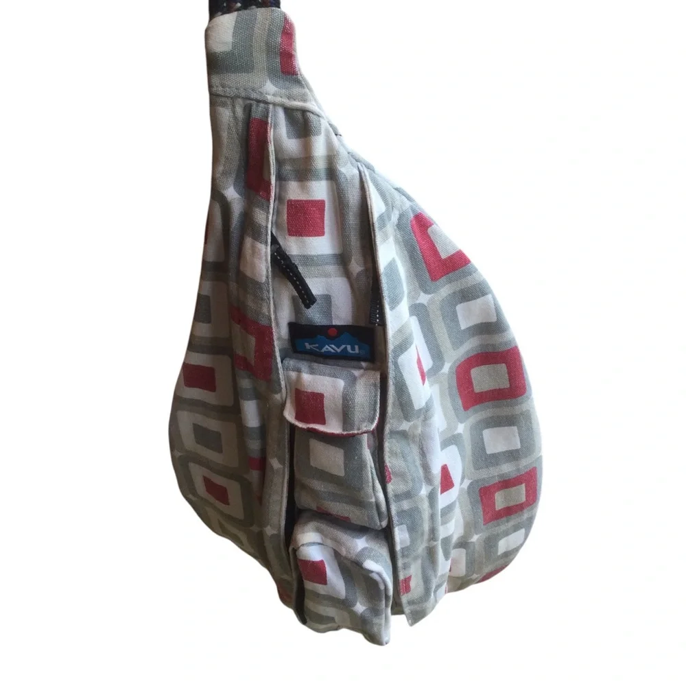 KAVU Crossbody Sling Bag - Multicolor Geometric Design - Picture 2 of 10